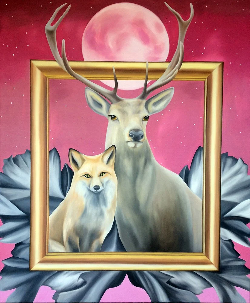 The Pink Moon, 2019, oil on canvas, 120x100x4cm (available)