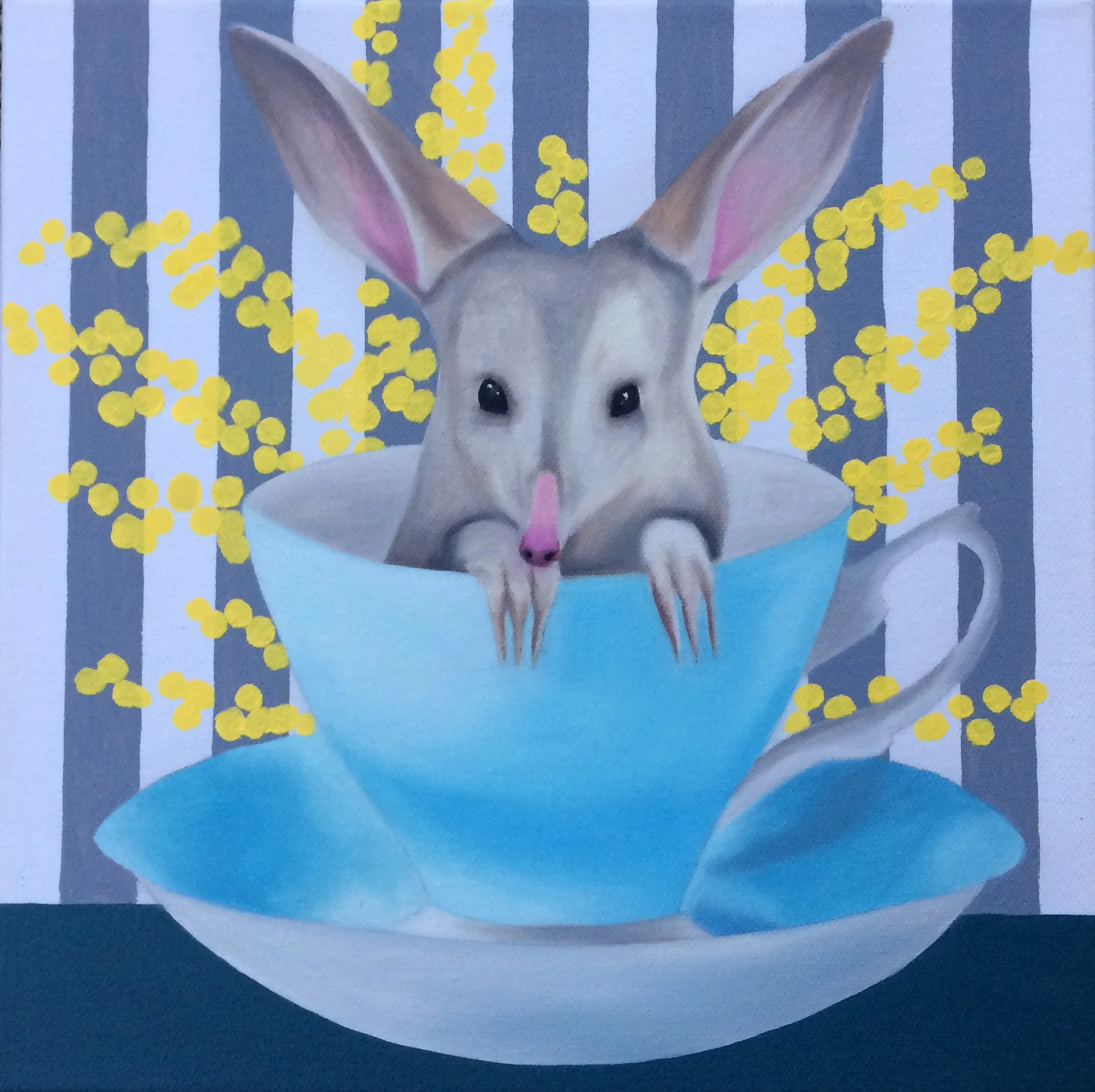 Little Bilby, 2018, oil/acrylic on canvas, 40x40x2cm (sold)