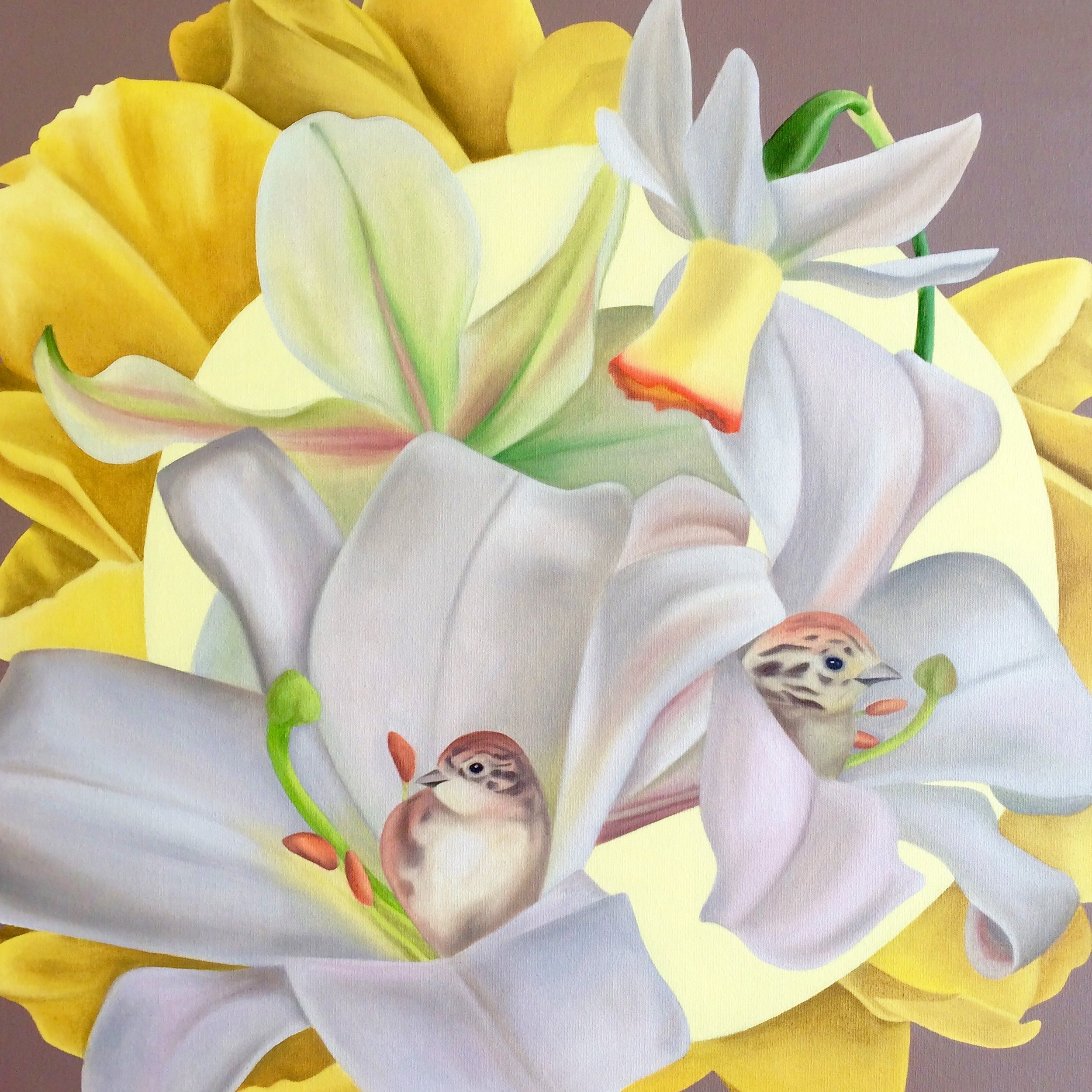 Irbes, 2019, triptych, oil on canvas, 70x70x2cm (commission work)