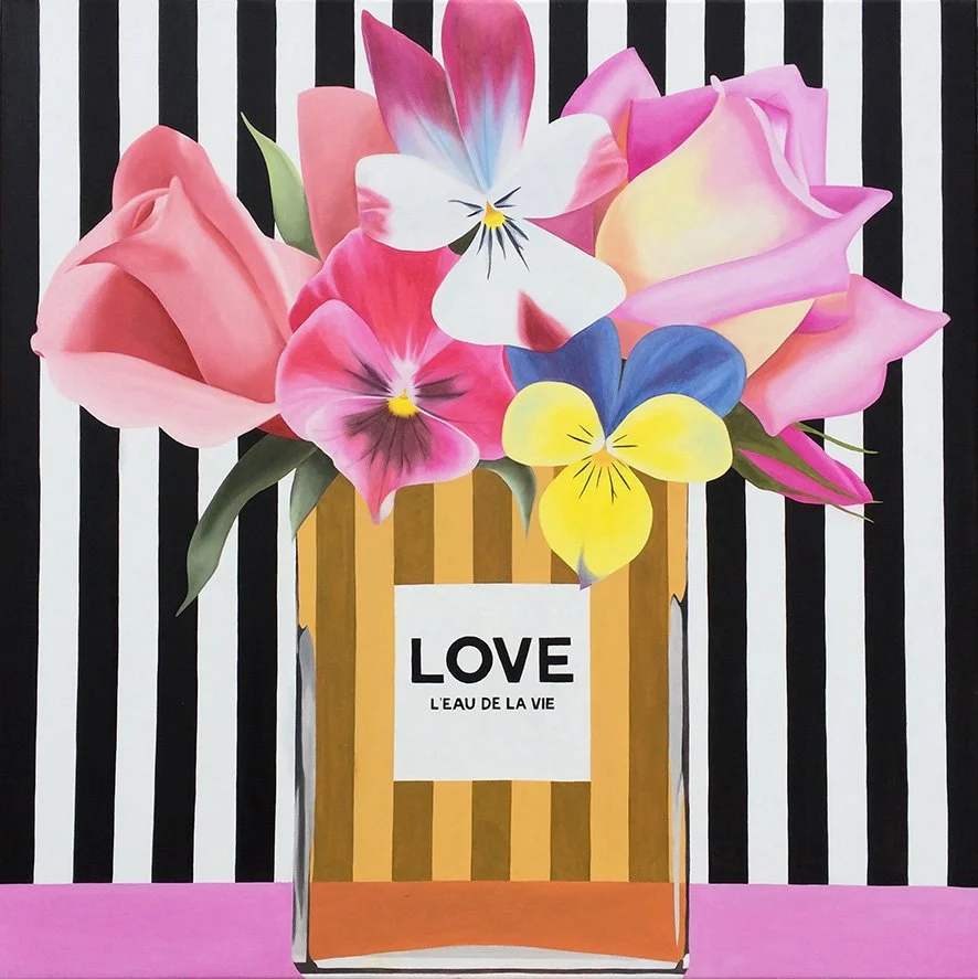 LOVE, 2017, oil/acrylic on canvas, 100x100x4cm (sold)