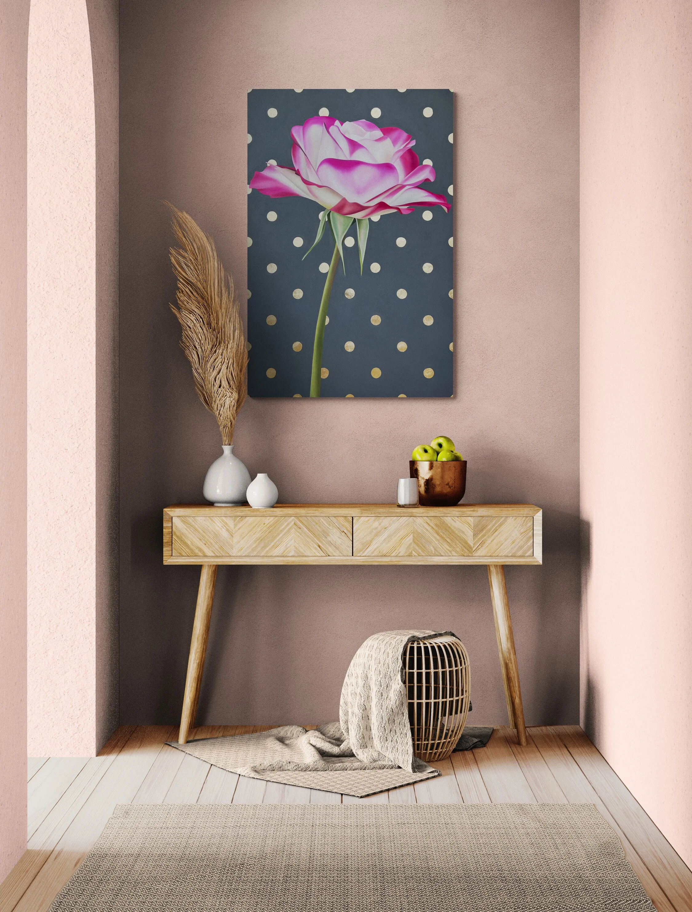 Grace_artist_Ildze Ose_2022_hallway-niche-with-a-wooden-console-table.jpg