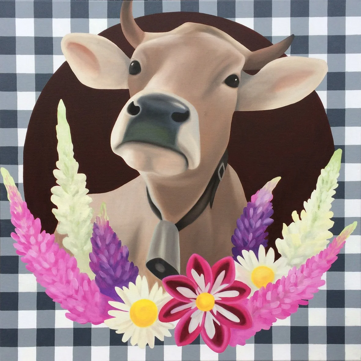 Miss Summer, 2018, oil/acrylic on canvas, 80x80x2cm (sold)