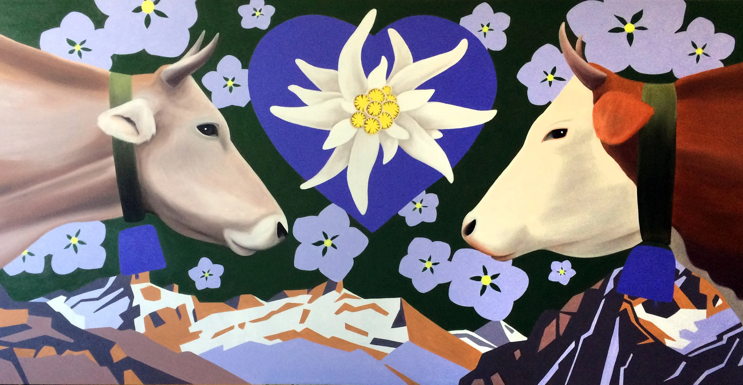 Milky Way, 2017, oil/acrylic on plywood, 80x190x4cm (sold)