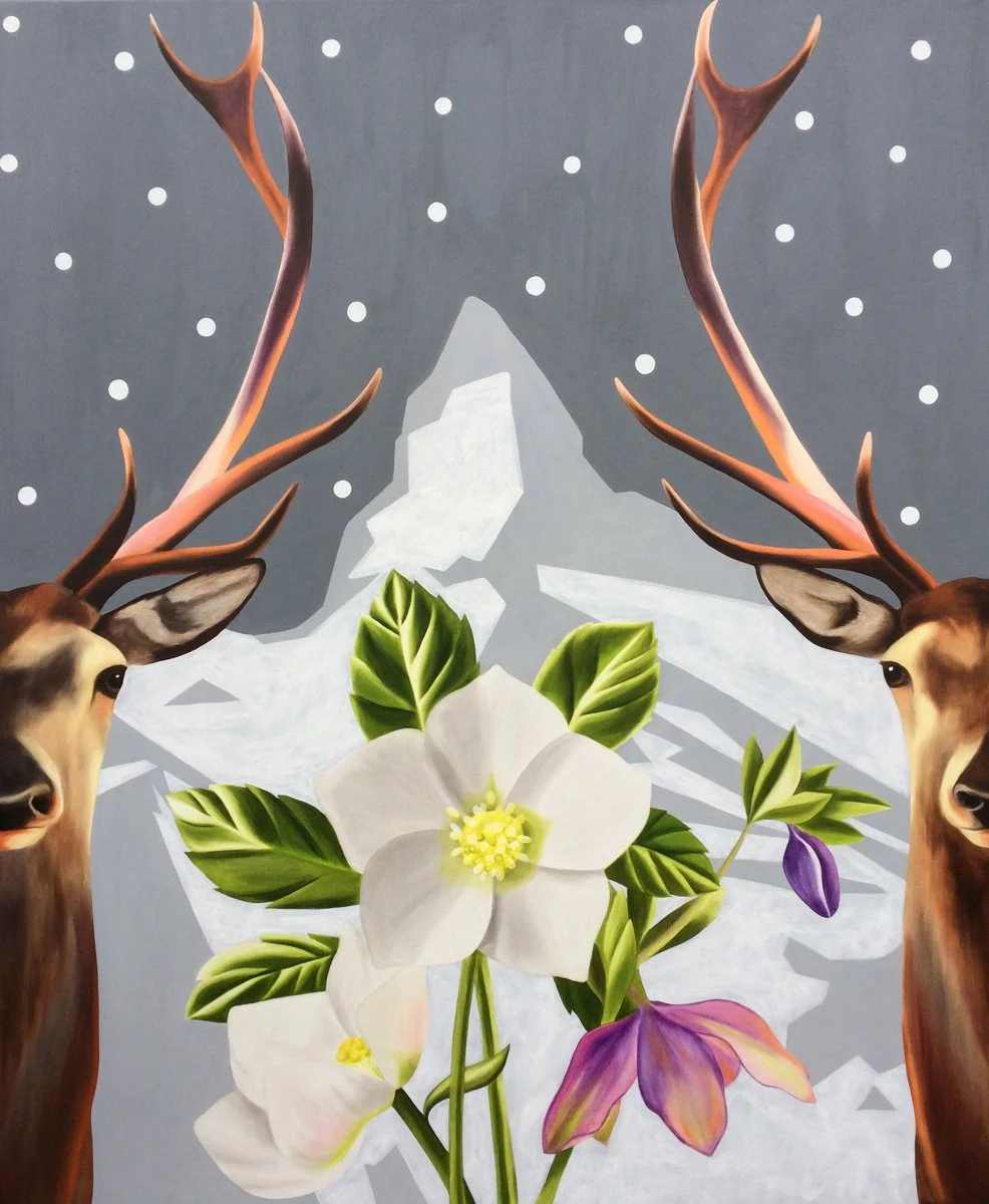 Christmas Rose, 2017, oil/acrylic on canvas, 120x100x4cm (sold)