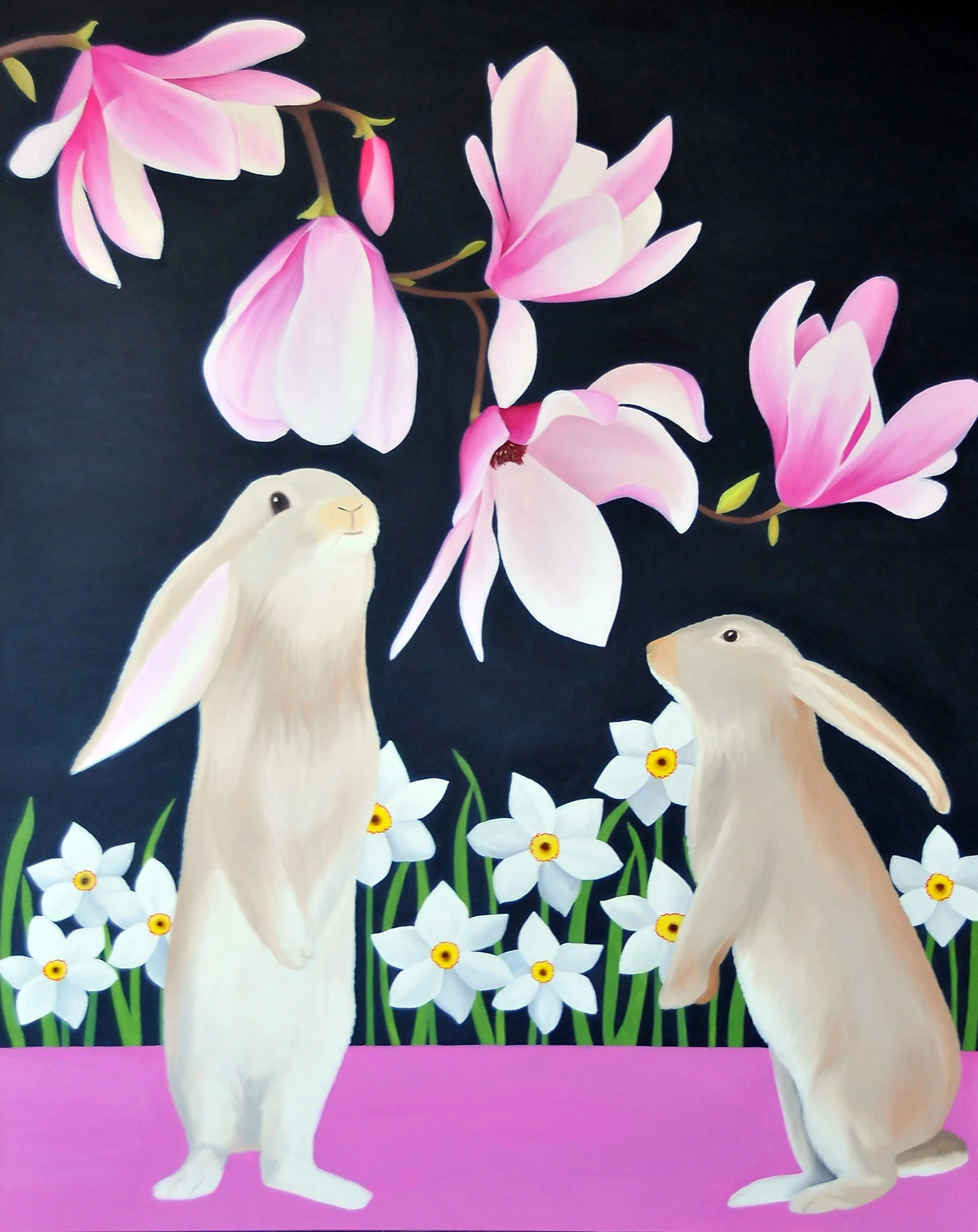 Spring, Where Are You?, 2017, oil/acrylic on canvas, 100x80x2cm (sold)