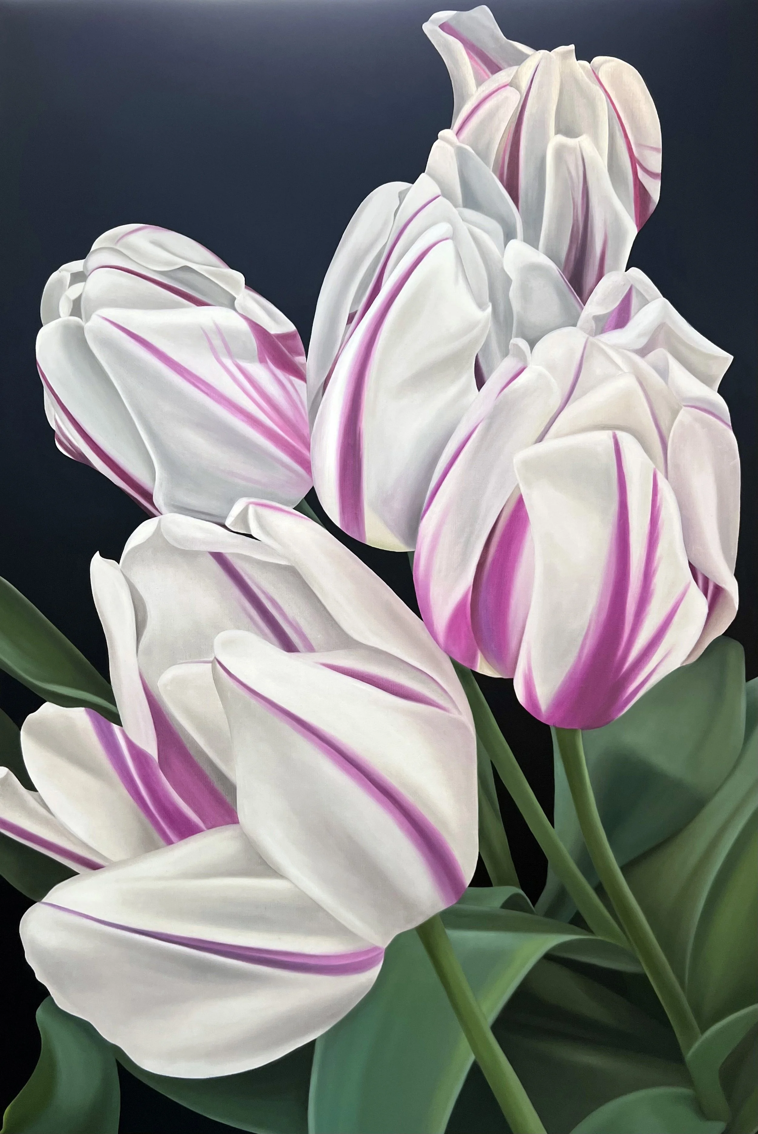 Flaming Flag, 2021, oil/acrylic on canvas, 120x80x4cm (sold)