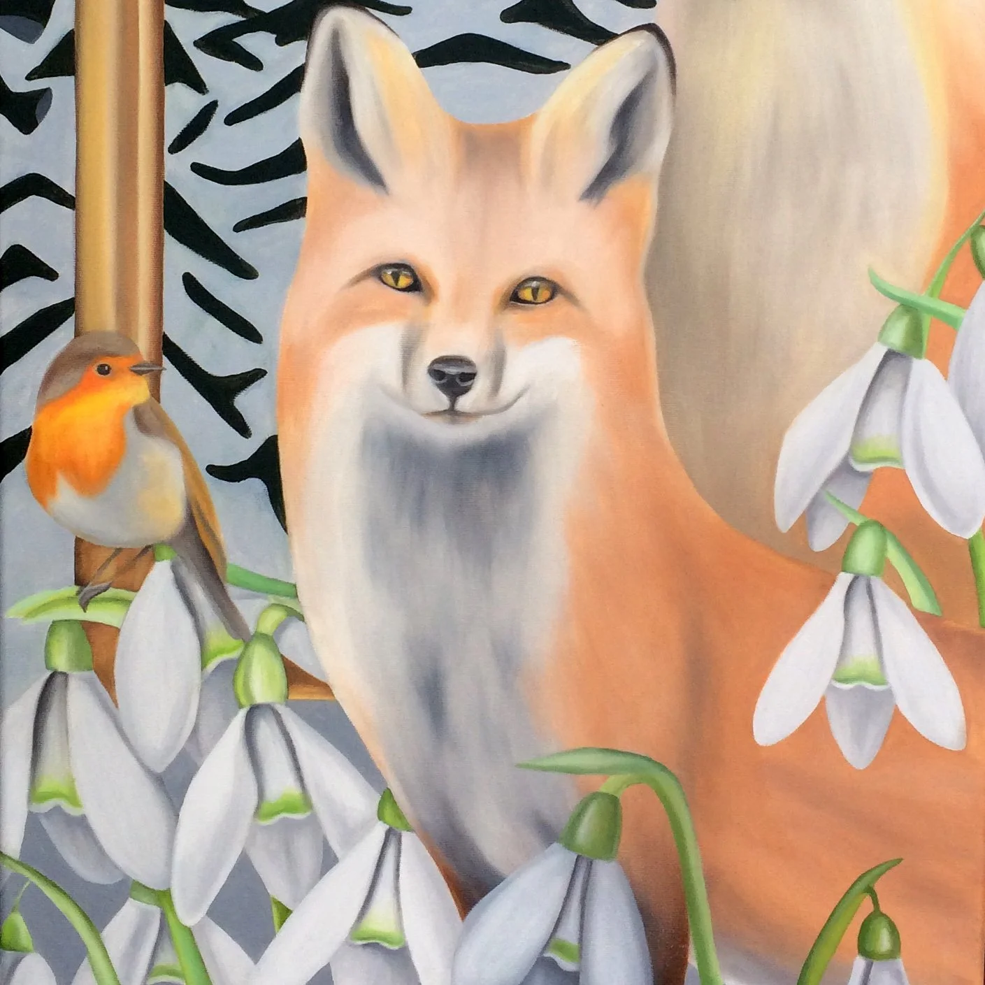 Winter Magic, 2019, oil/acrylic on canvas, 100x50x4cm (sold)