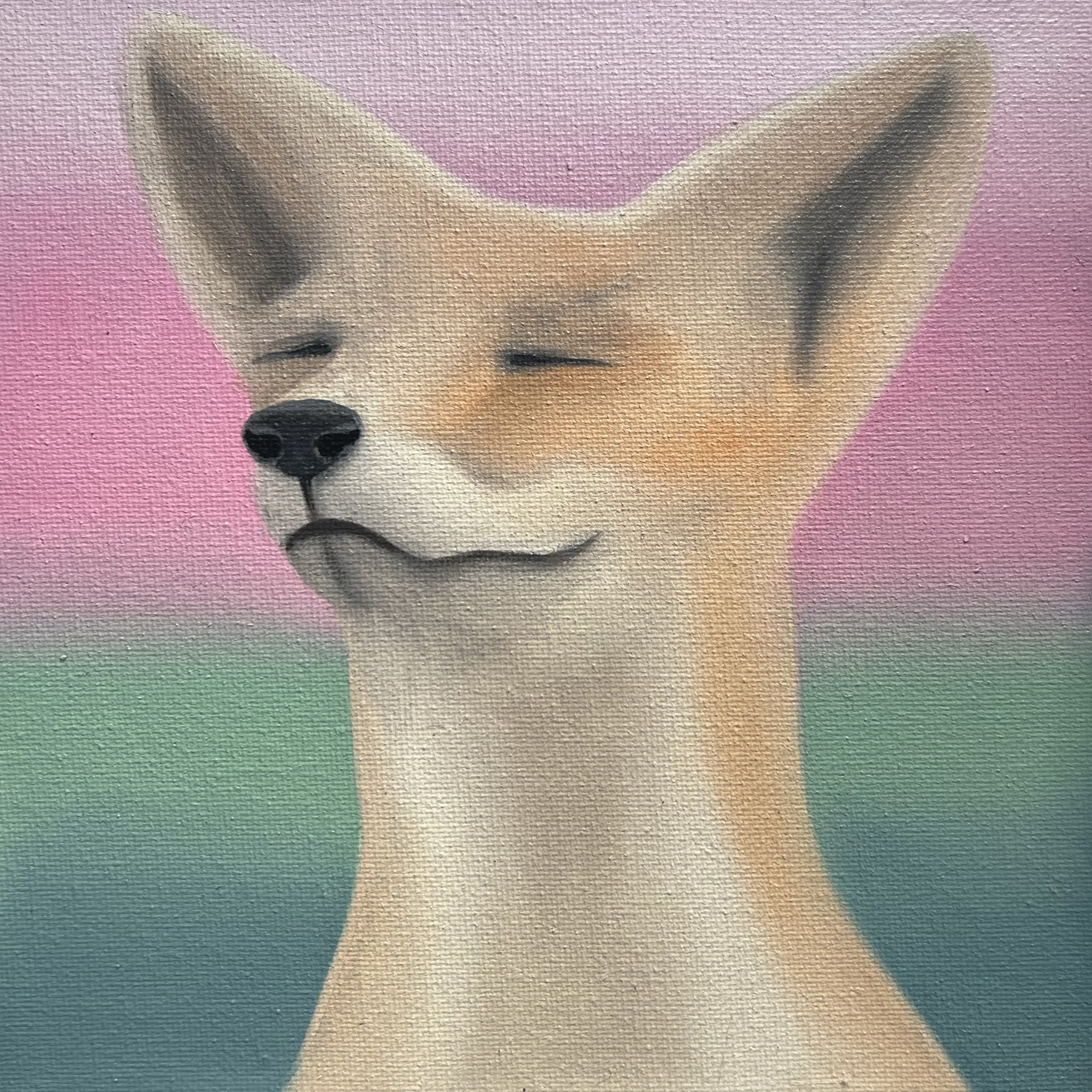 Serene Fox, 2026, oil on canvas, 20x20x2cm (available)