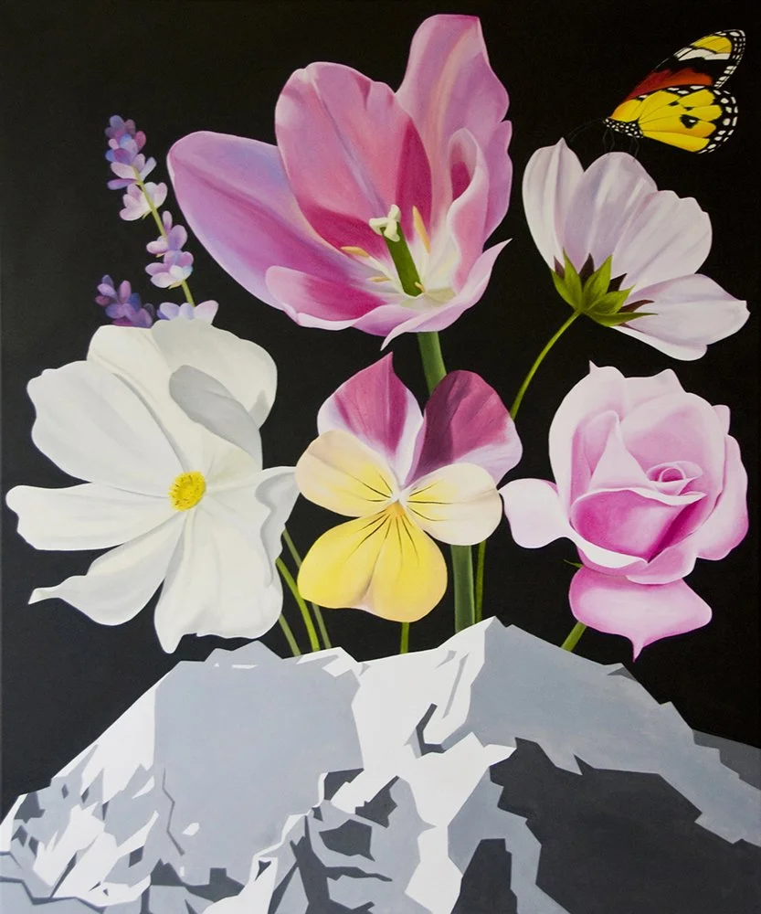 Art In The Alps, 2017, oil/acrylic on canvas, 120x100x4cm (sold)