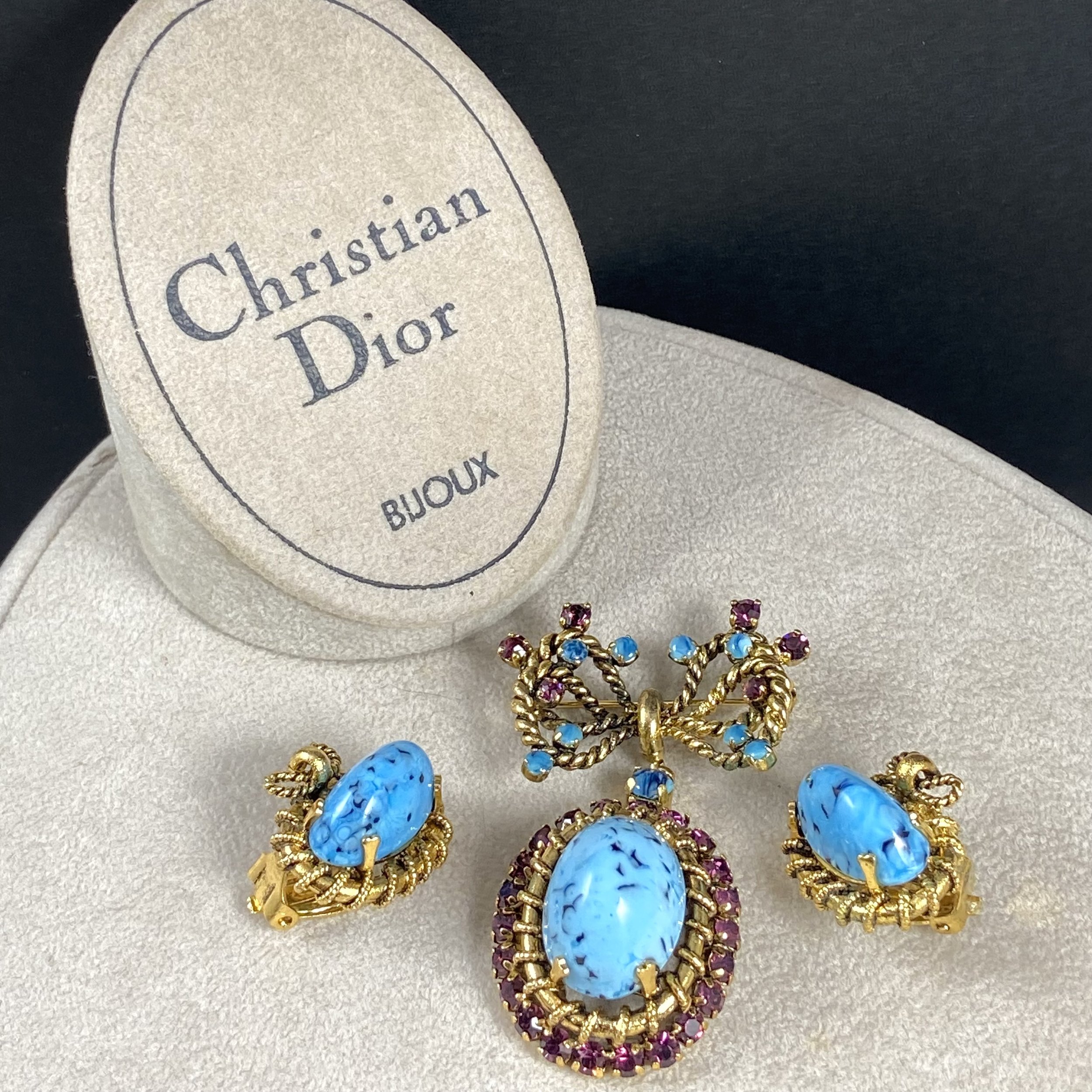 Christian Dior Drop Pearl Brooch