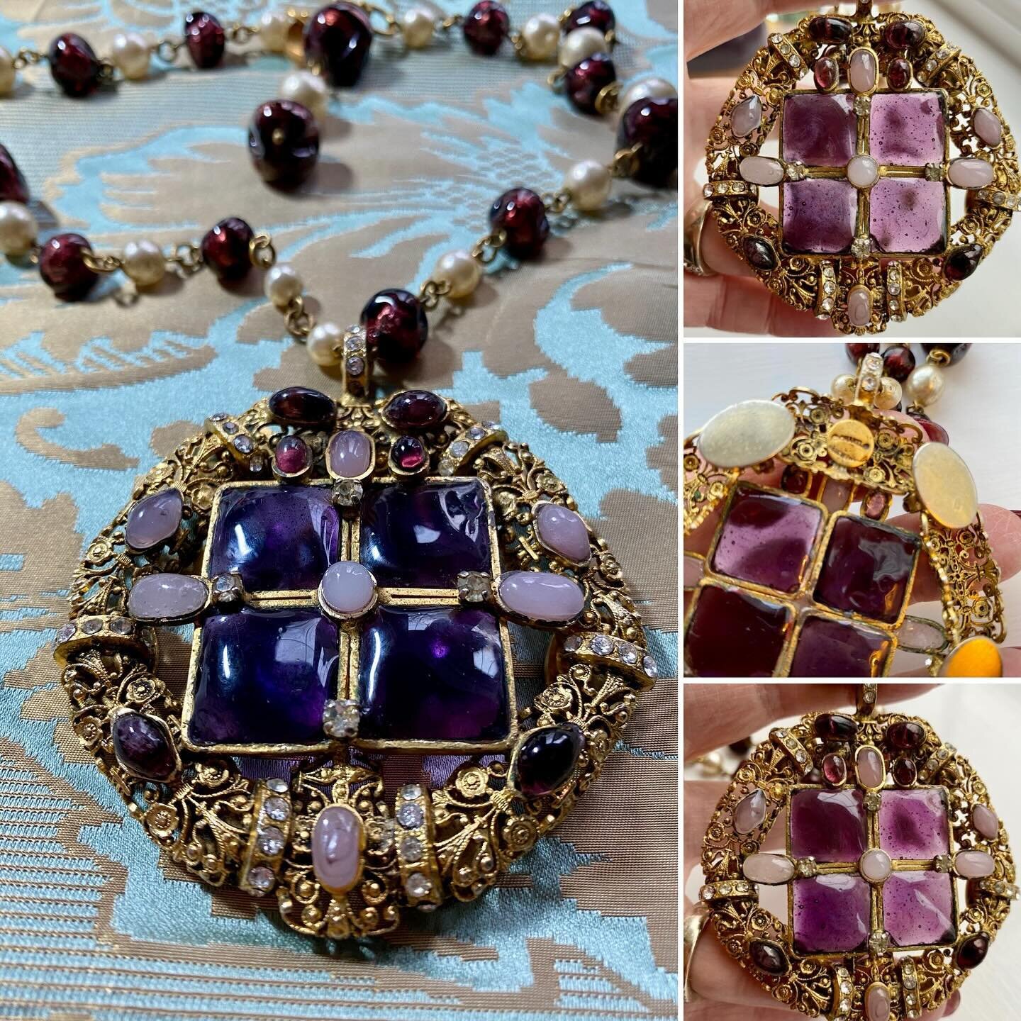 Renaissance Style Chanel necklace by Robert Goossens. I love this design .. collaboration of Coco,  Goossens and Gripoix &hellip; Rare piece and although now sold just wanted to share such a beauty .. #cocochanel #robertgoossens #maisongripoix #frenc