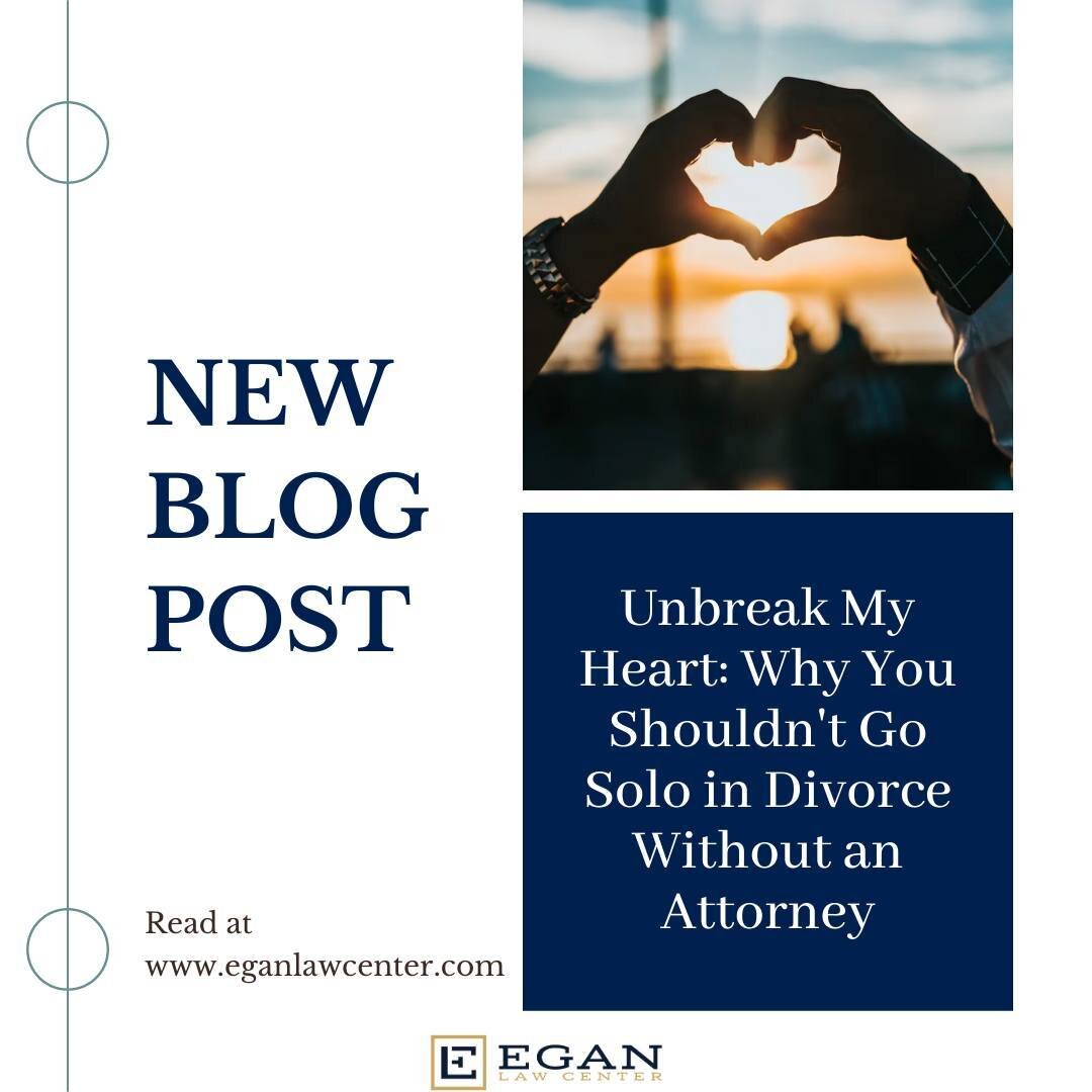 It's a great day for a blog post!

This week, we dive into why it's so beneficial to have the support of an attorney during your divorce. Egan Law Center is supportive and proves that we are definitely stronger together! 🤞 💕 
Check out our website,
