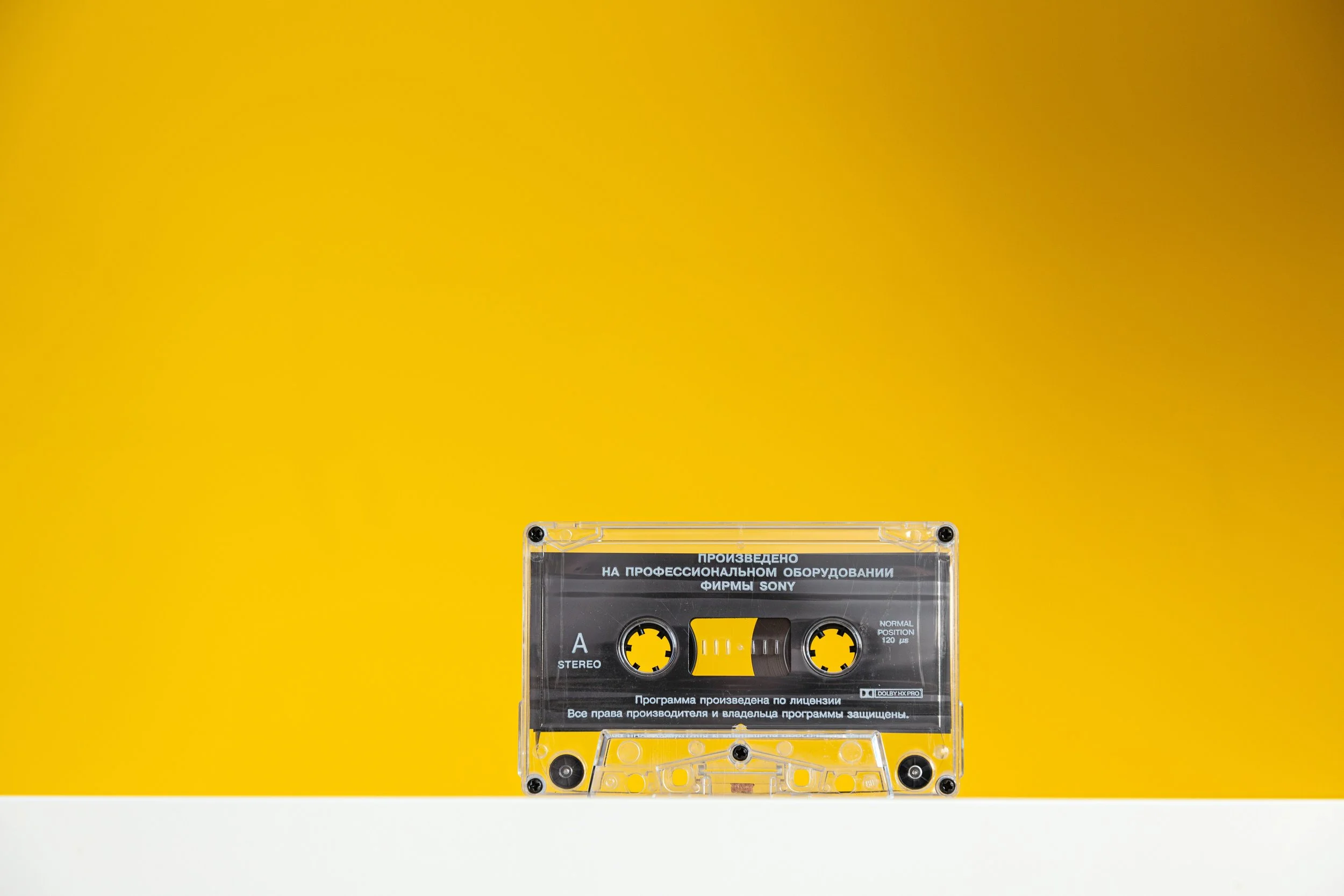 mix tape yellow background