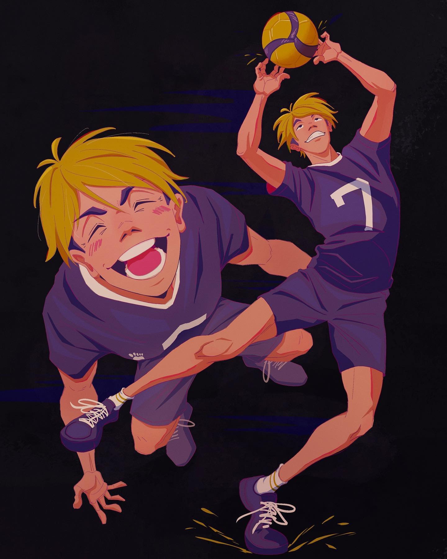 Tribute to Haikyu I guess. 🥰 I could ramble for hours about my love for this show and how it motivates me to get better at drawing. 🥹

#figuredrawing #digitalart #haikyuu #miyaatsumu