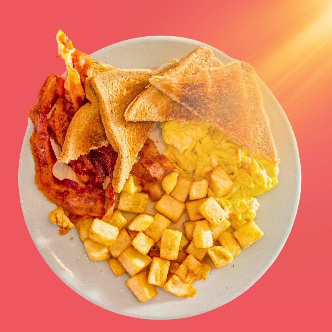 Start your day with our COMPLETE breakfast in West Springfield! ☀️ Two Eggs, choice of Sausage, Ham or Bacon, with Home Fries! All for under $10 - what could be better?! #WhiteHut