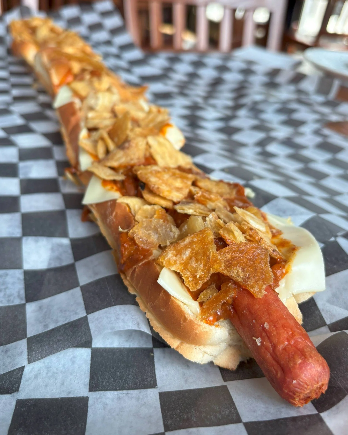 🚨 LAST DAY of The Big E 🚨
 Today&rsquo;s your final chance to try our epic fair favorites before they&rsquo;re gone 🎡
🌭 Giant Chili Cheese Dog &mdash; a 2 foot hot dog topped with chili, American cheese and potato chips
🍔 The Quad Father &mdash;
