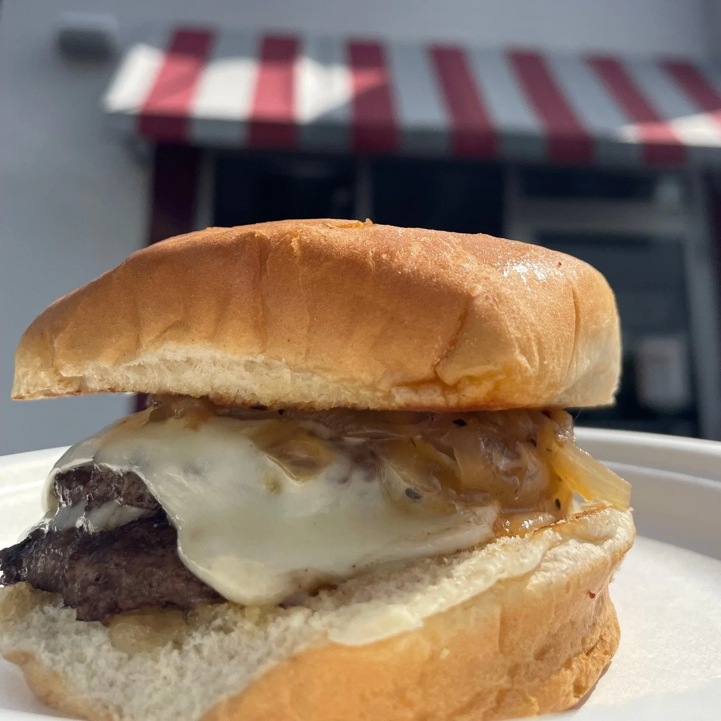 A classic double cheeseburger with our famous fried onions... all you need. Simple, tasty, and always hits the spot! 🍔