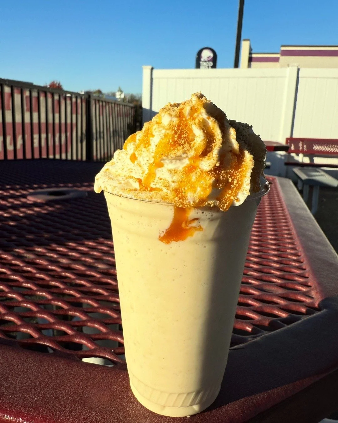 Your favorite pie, now sippable! 🥧🍎 Try Granny&rsquo;s Apple Pie Milkshake today! Only available this month, so don&rsquo;t miss out!