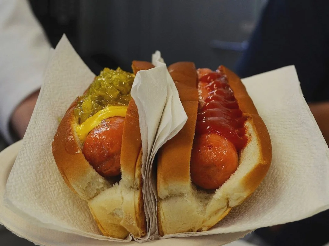 Hot dogs done right 🌭 You deserve a treat! Come see us at The White Hut!