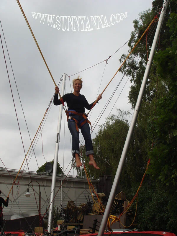 Wow vad kul det var! Jag testade Nöjesraketens studsmattor på RockOff igår kväll.