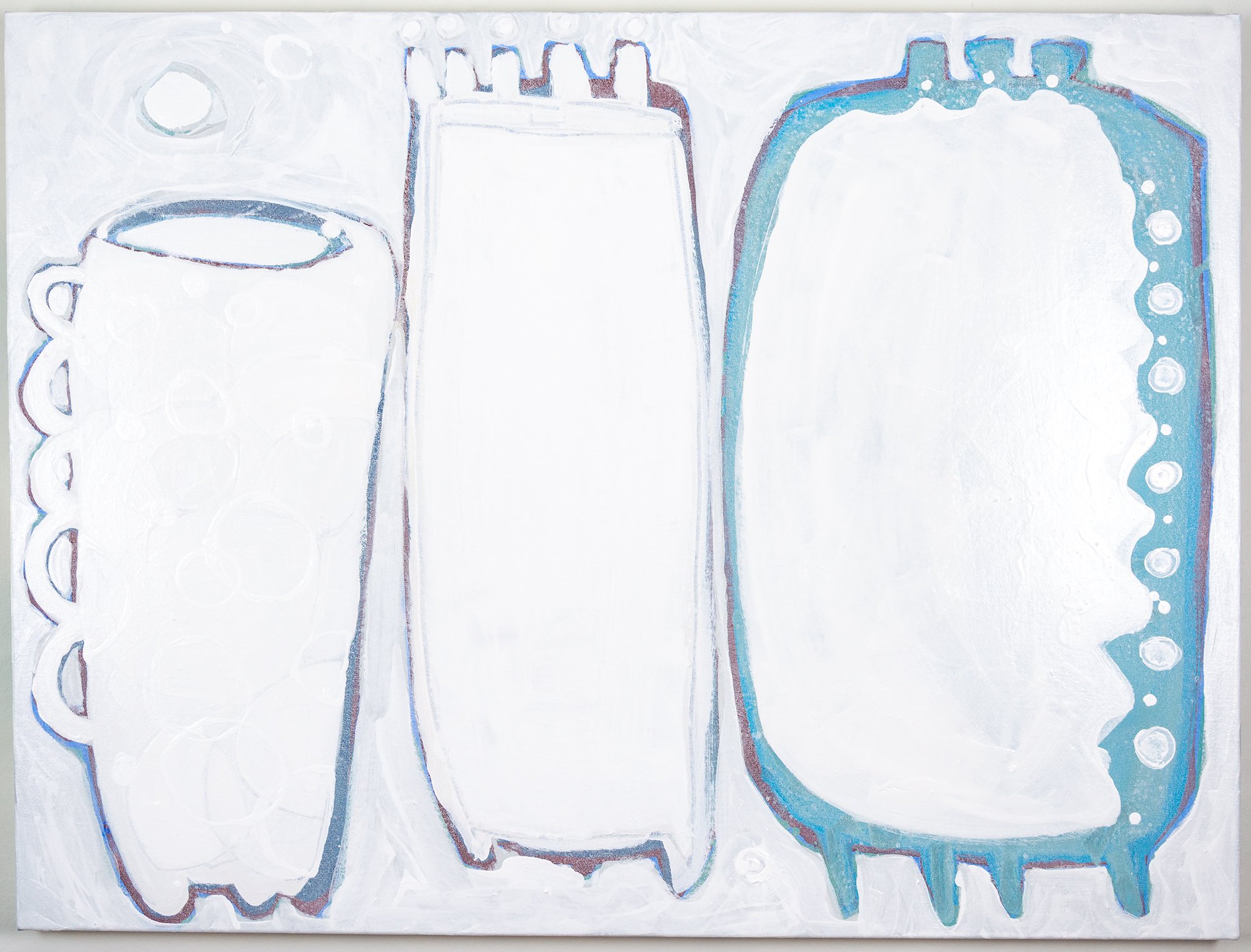 VESSEL THREESOME - 36" x 48" - Acrylic & Graphite on Canvas - $6,200.