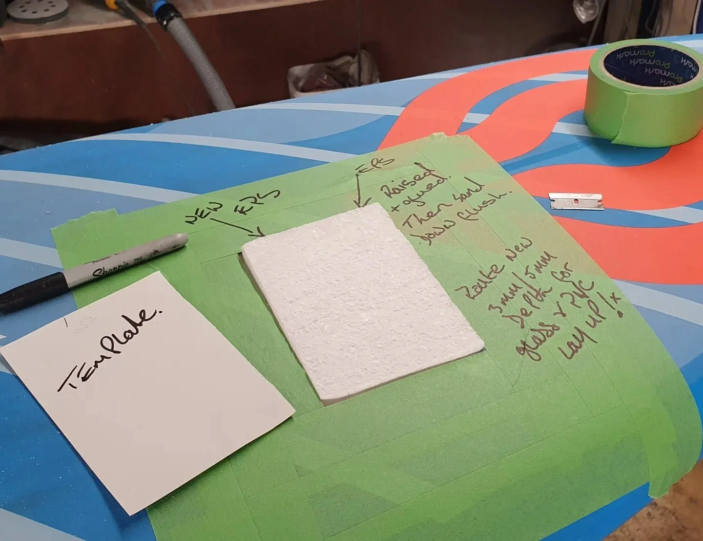 Beginning stages of restoring this Goya with a knee sized hole on the deck 🕳. 
.
Start with replacing the damaged eps foam with new! 
.
@mcwatersports_k478

hello@mcwatersports.com 

Board Repairs windsurf, Surf, Wing, Sup, foil and more...

.
.
#mc