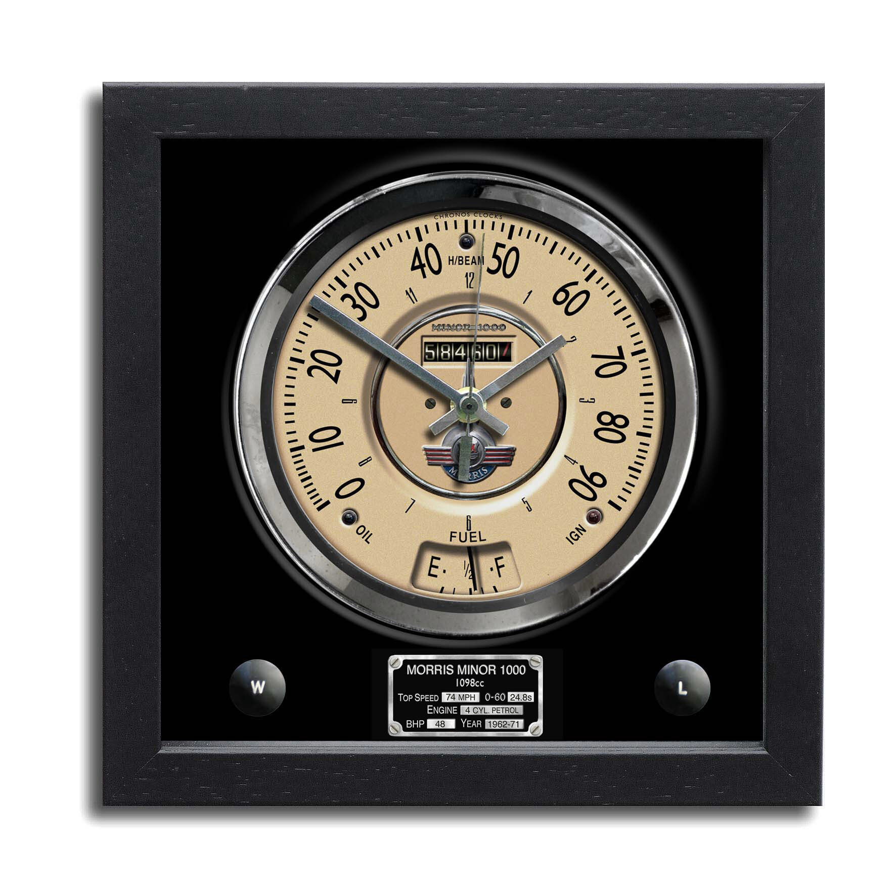 Perfect Gift Morris Minor 1000 948cc Classic Speedometer wall clock white 