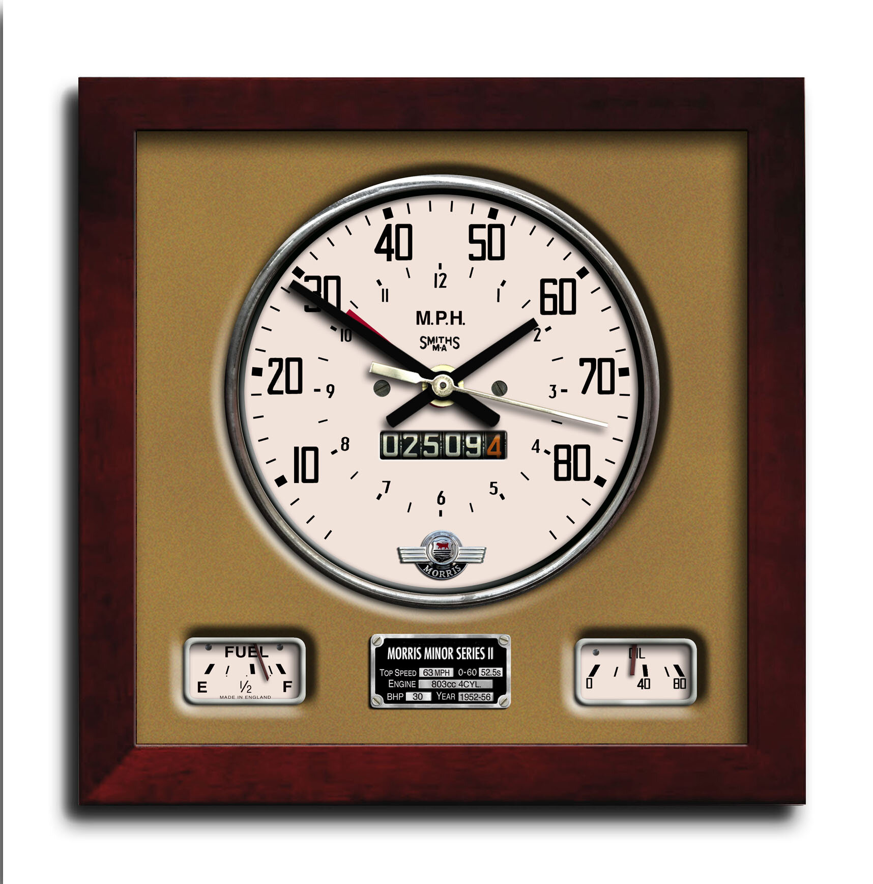 Perfect Gift Morris Minor 1000 948cc Classic Speedometer wall clock white 