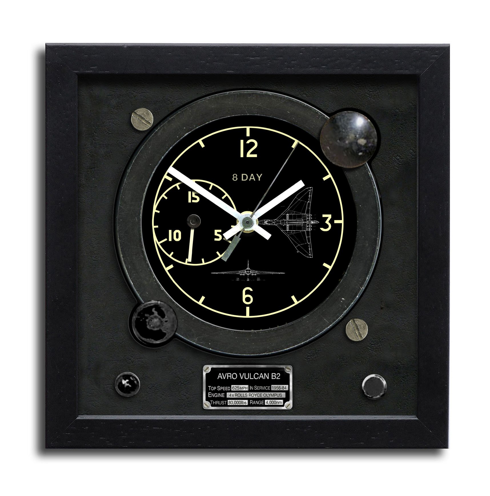 VULCAN AIRCRAFT SMITHS 8 DAY CLOCK