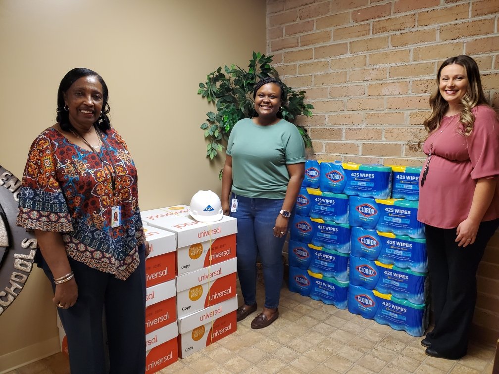 Copy of Left to right, Dorothy Banks Superintendent of Choctaw County Schools. GP Environmental Engineer Shaquondra Manuel and FWTI Maggie Pope.jpeg