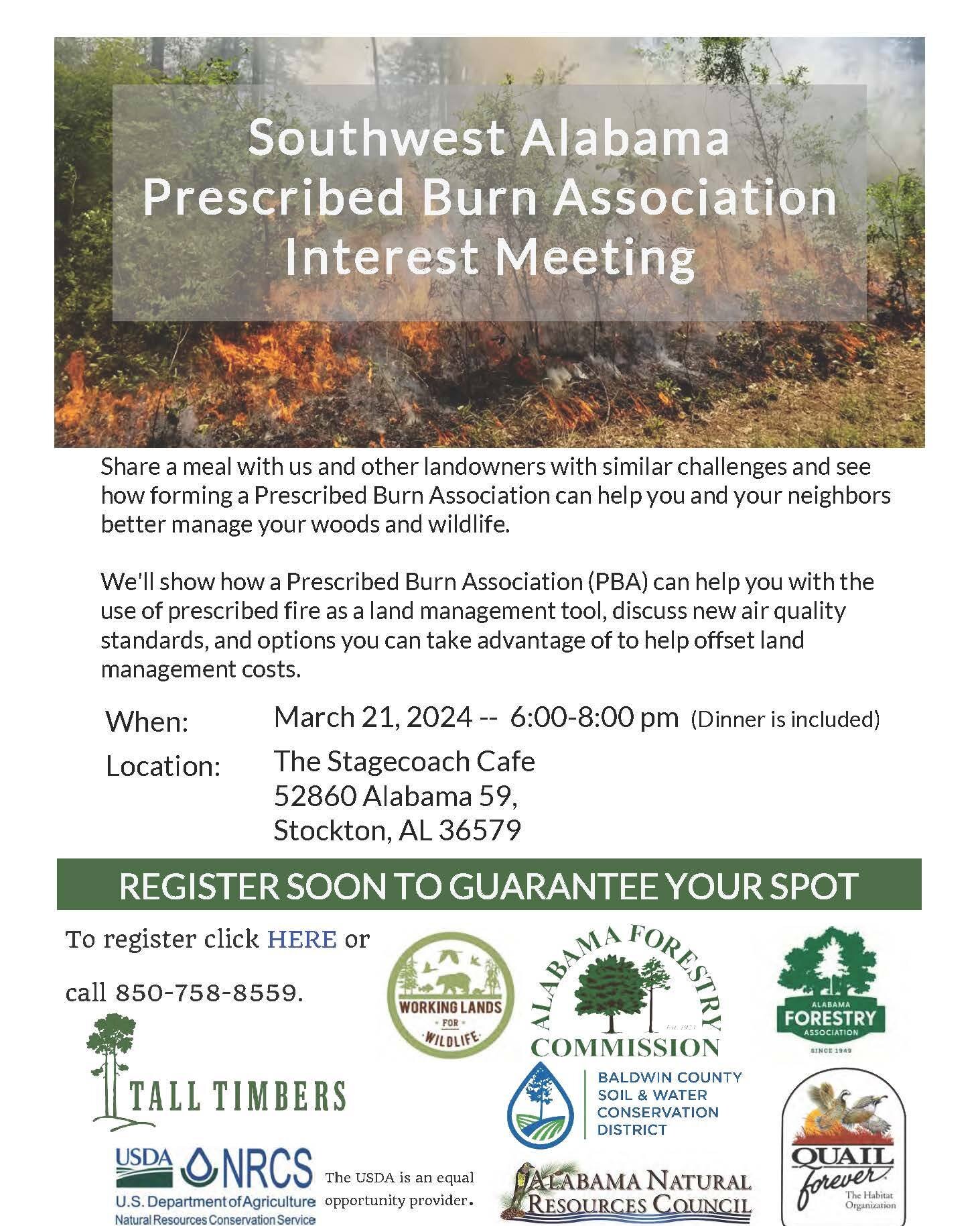 Interested in learning more about how a Prescribed Burn Association can benefit you? Register today! https://www.alaforestry.org/event/swalprefireassoc