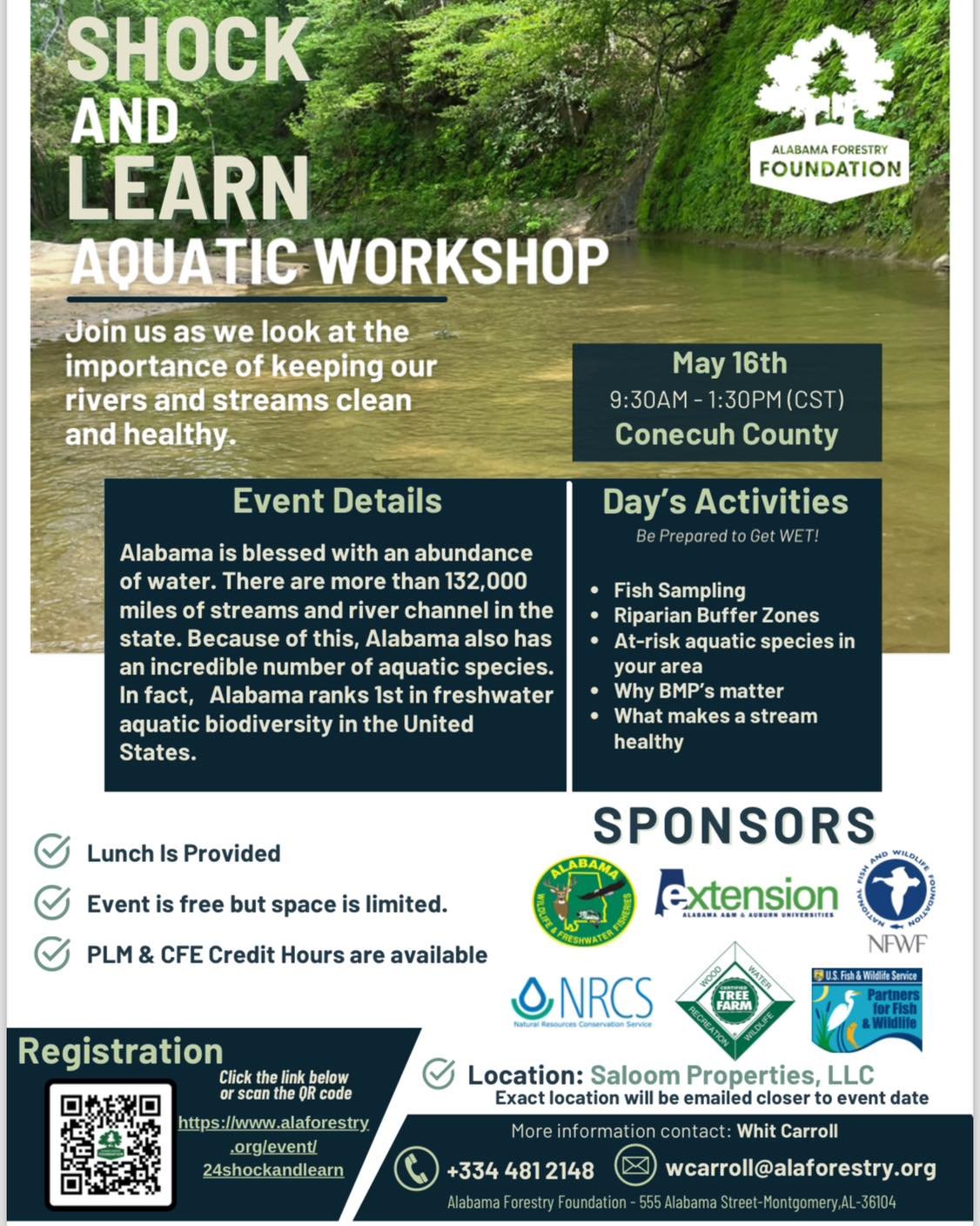 There is still time to register! Come out and join us to see how many species are living in Alabama's rivers and streams.