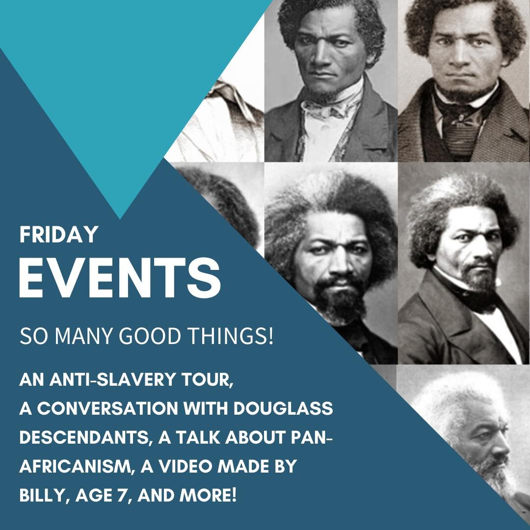 📣 #DouglassWeek DAY 5:

From 7-year-old Billy's video to an anti-slavery tour in Belfast, to Douglass Dialogue events with #FrederickDouglass descendants to a talk about Pan-Africanism, there is a lot going on tomorrow - join us!

❓Want to know more