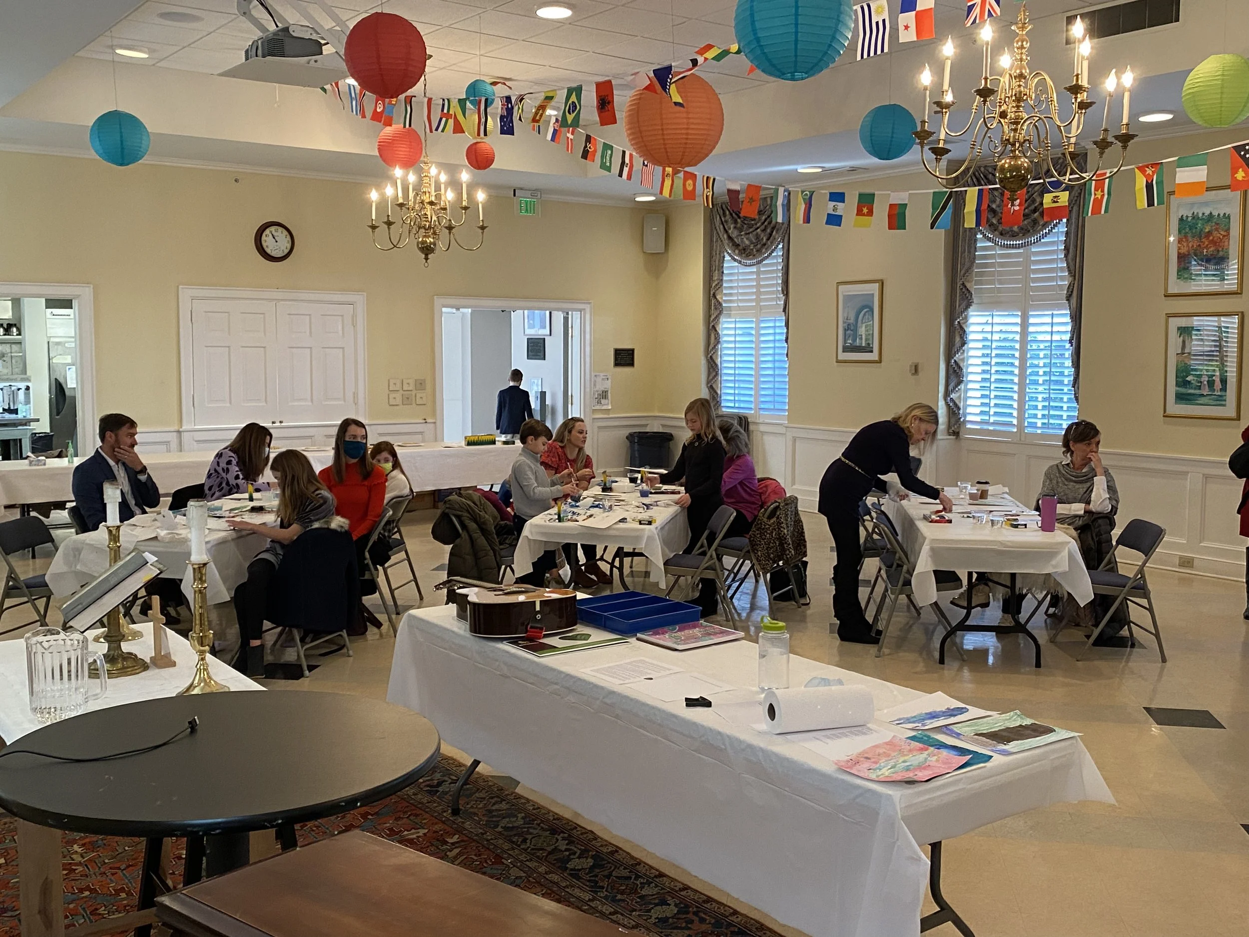 Children and parents had great time responding to the message of Jesus meeting them in their “well.”