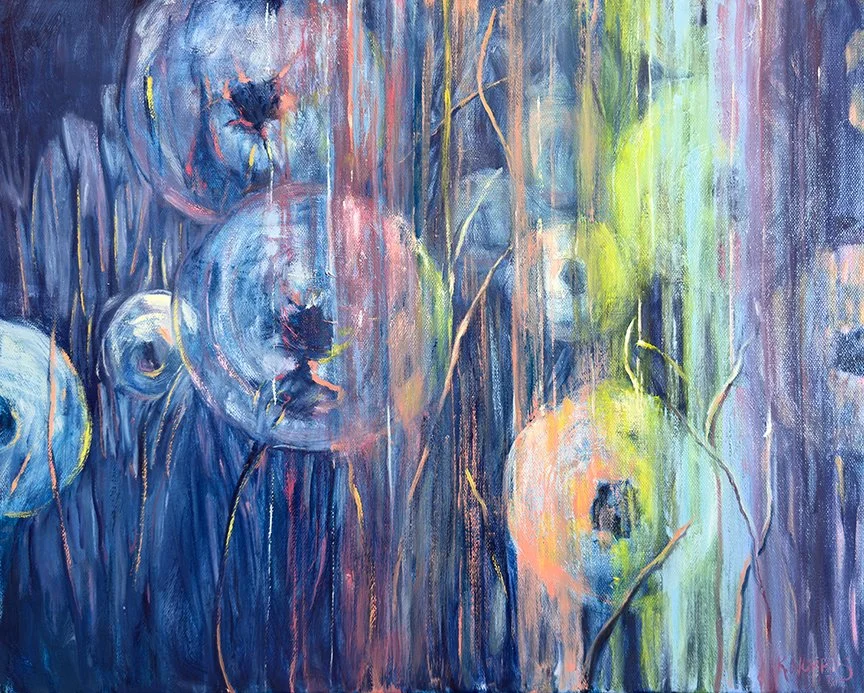 Rainbow in the Rain, 16"x20" oil on canvas