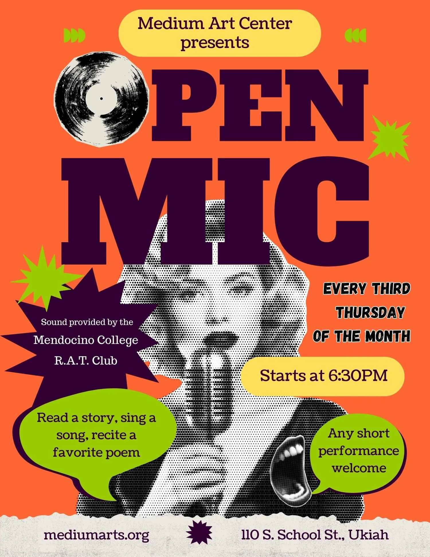 Monthly Open Mic Night — MEDIUM Art Center