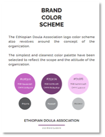 Ethiopian Doula Association logo color palette