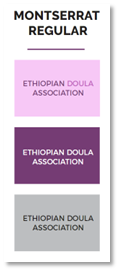 Ethiopian Doula Association logo typeface