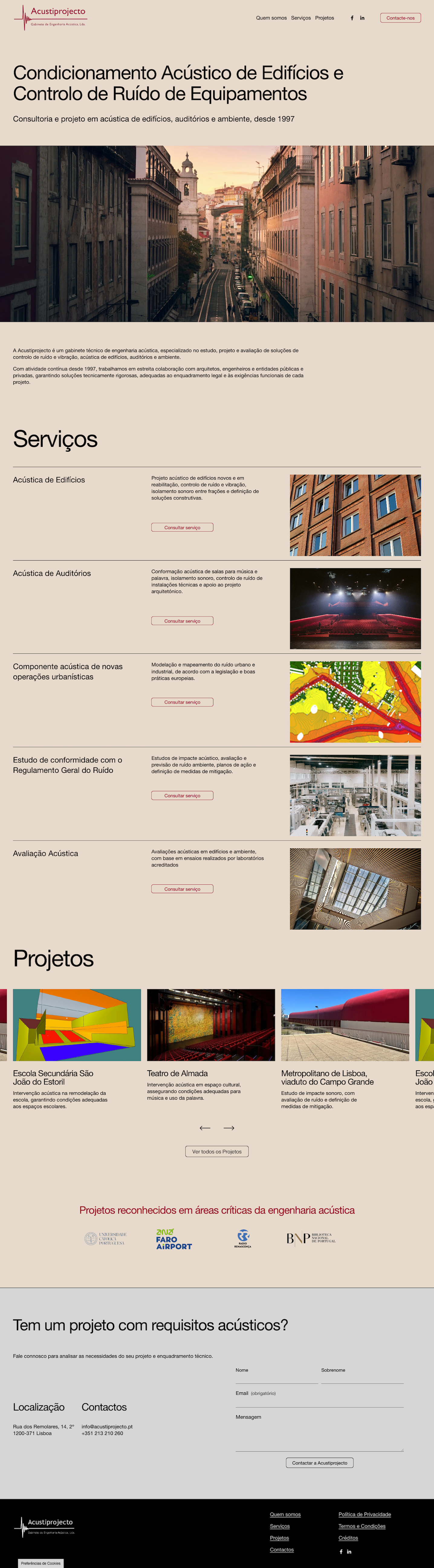Acustiprojecto homepage