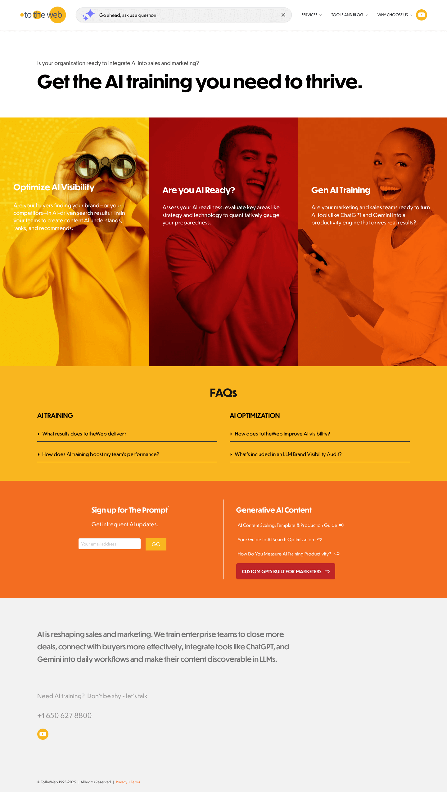 to the web Website Homepage