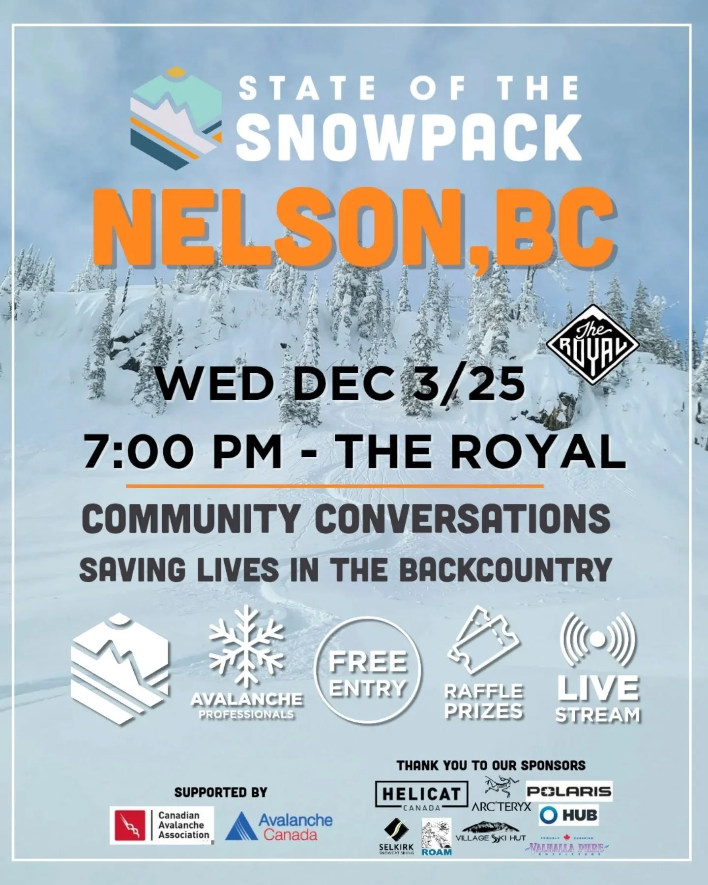 Nelson, you&rsquo;re up next!
Join us at The Royal on Wednesday, December 3 for a special evening of connection, learning, and community.

5:00&ndash;7:00 PM &mdash; Tribute to Judson Wright
All are welcome as we gather to honour Judson&rsquo;s legac