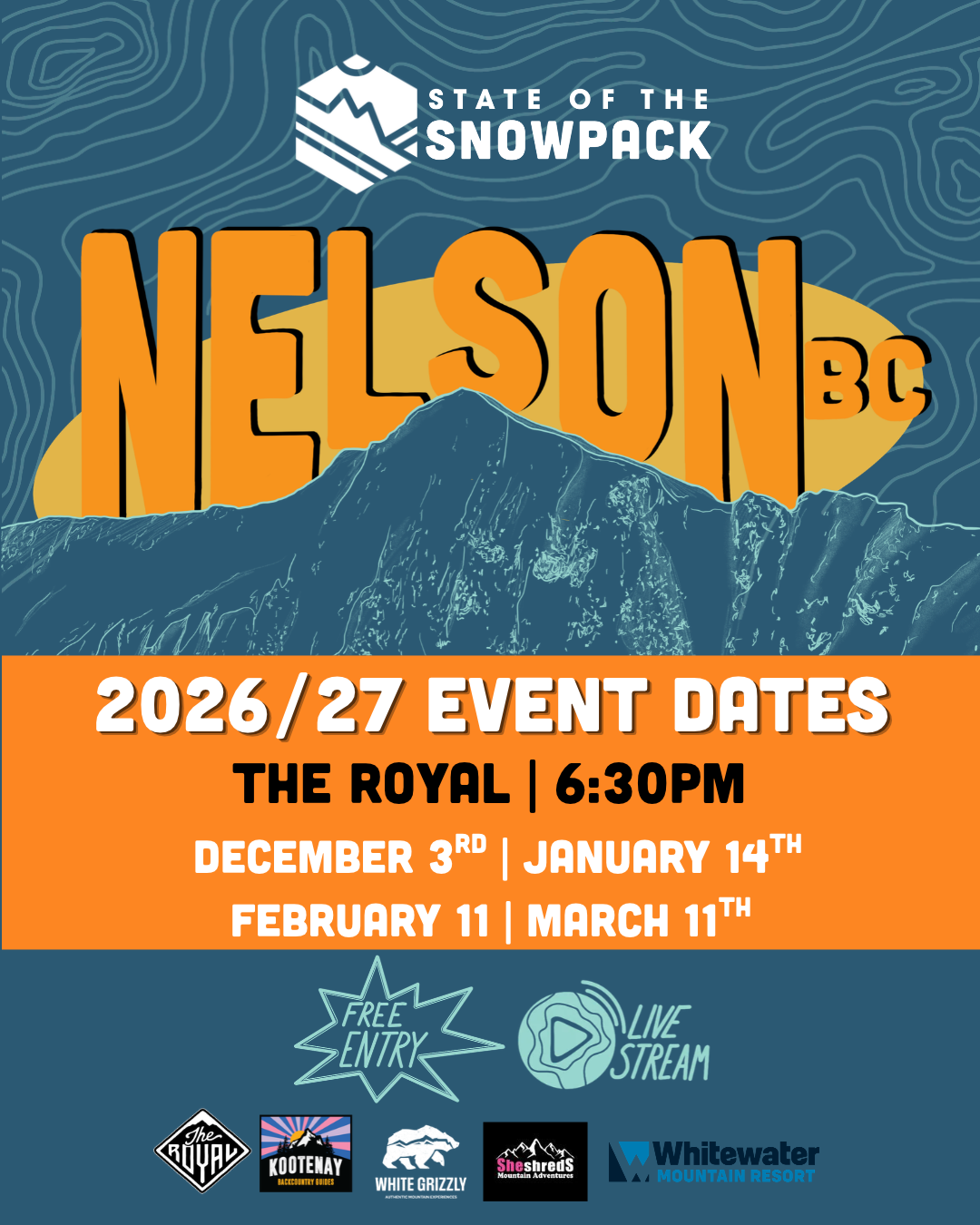 SOTS NELSON - 2026/27 EVENT DATES