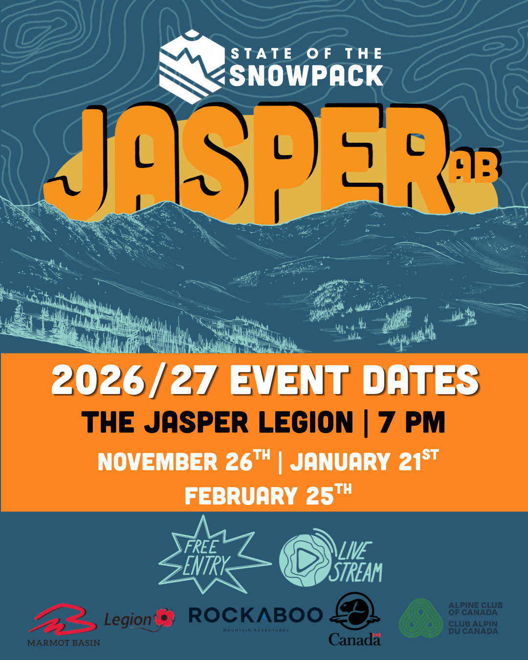 SOTS Jasper - 2026/27 event dates