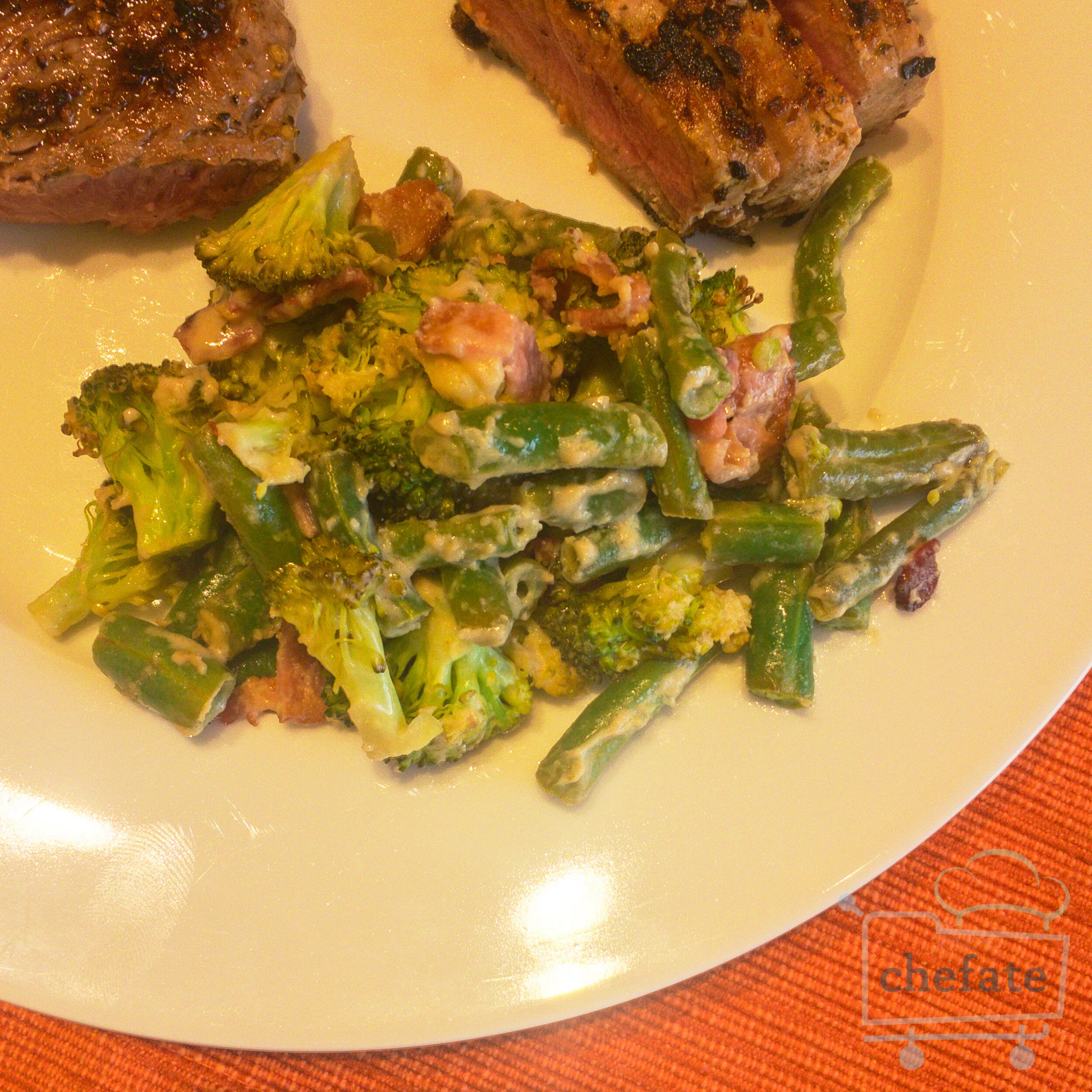 Tahini and Bacon Broccoli
