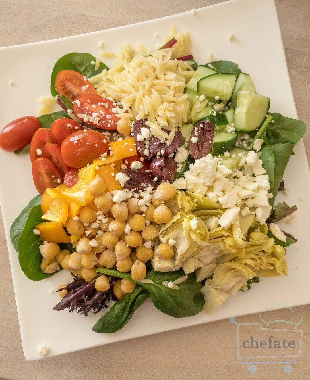 If you have seasonal cucumbers, cherry tomatoes, and bell pepper you can make this delicious Mediterranean Orzo Salad! 

Do you have some parts and pieces in the fridge waiting to be used up in a meal? Not sure how to use them? Comment below and we'l