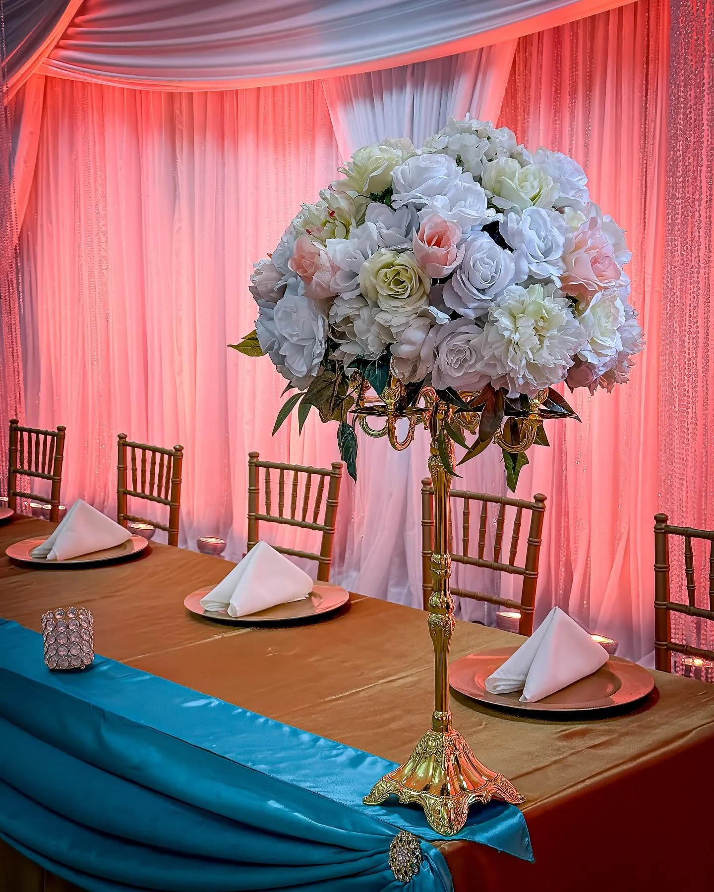Cherry Hill Ballroom in College Park Maryland 100th Birthday Soft light, elegant florals, and a room filled with love &mdash; the perfect setting to celebrate 100 extraordinary years#cherryhillpark #marylandweddingvenue #marylandbride #backyardweddin