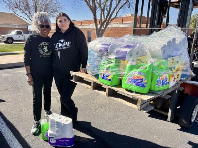TEMPE TRIBUNE (pages 18/19): 'Hope Bags' Delivered to Tempe Union Campuses 