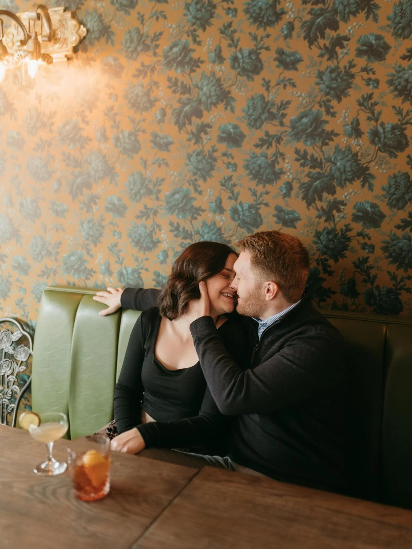 Just a few photos from our stop at @darlingsbar during Kristin &amp; Tyler&rsquo;s engagement session 🖤