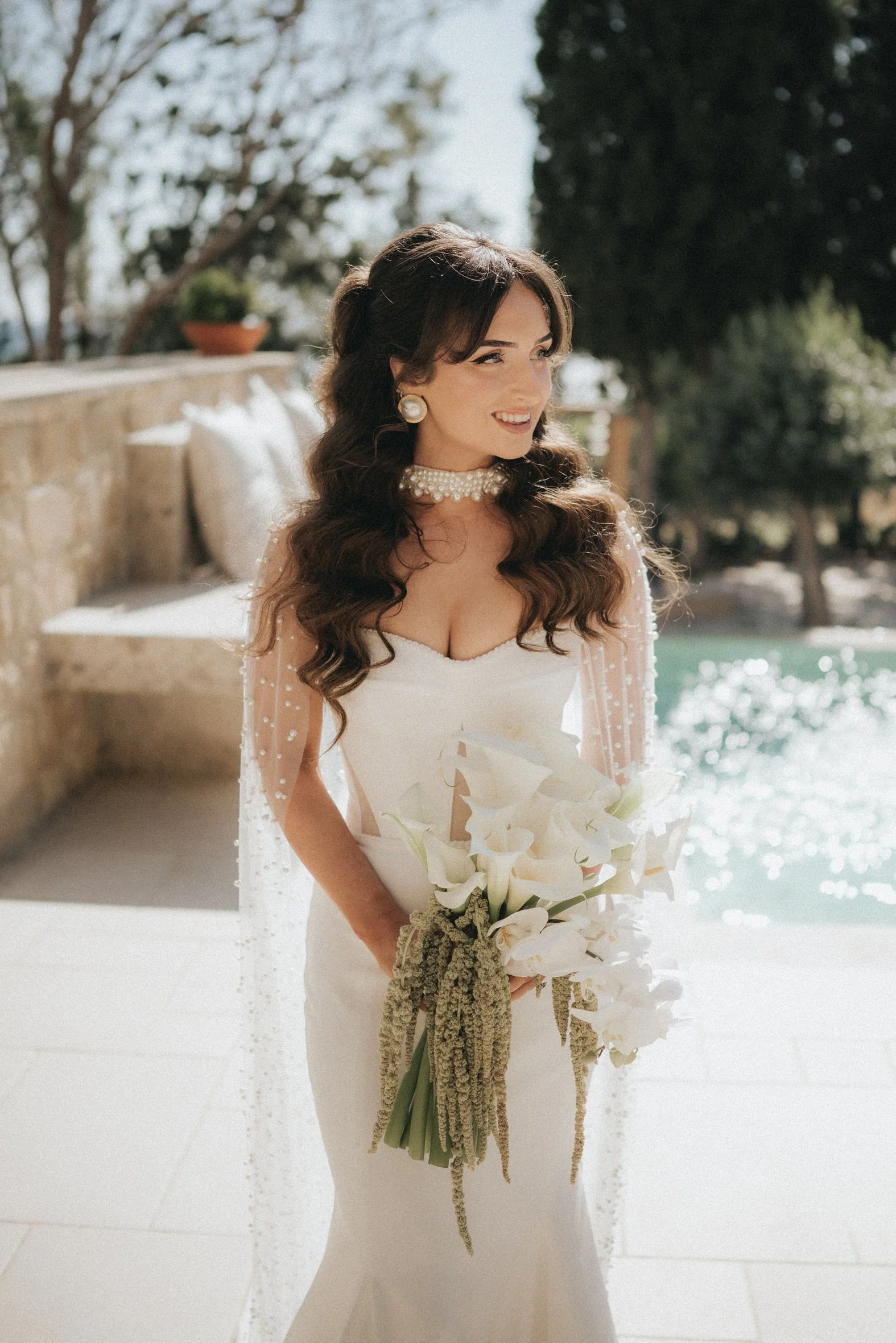 Bride getting ready at the Elysium Hotel