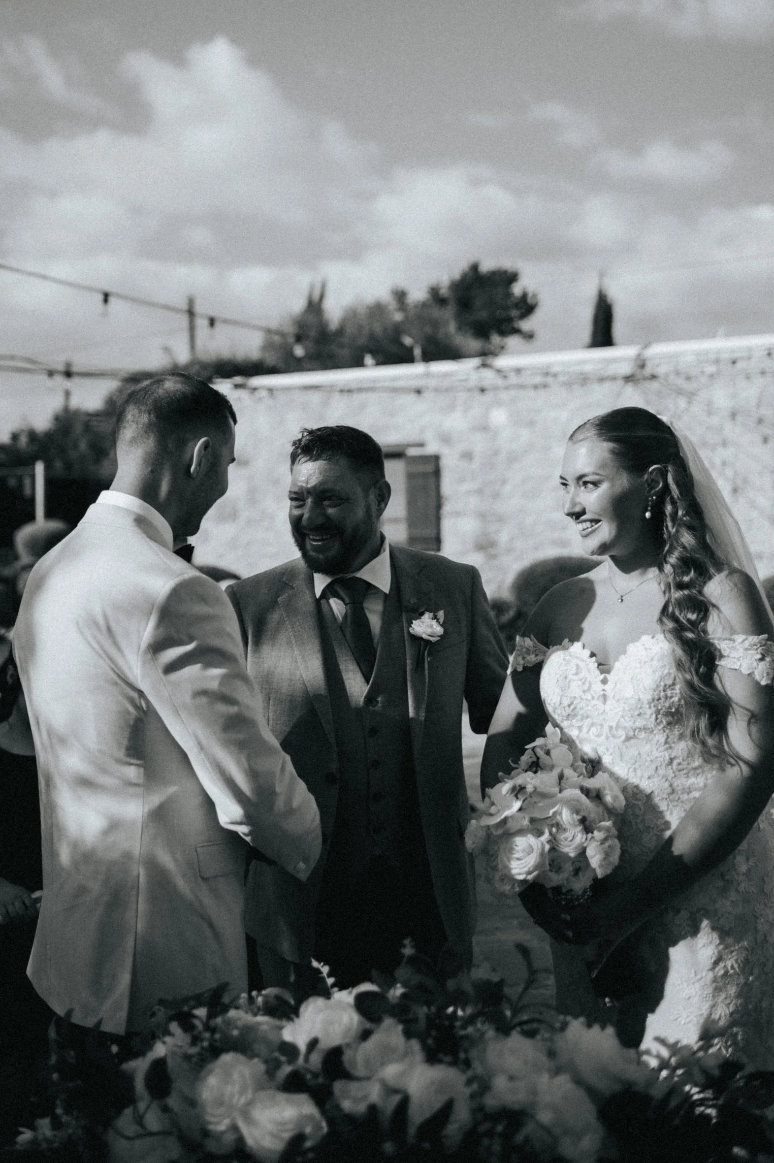 bride and groom getting married in Cyprus at Liopetro